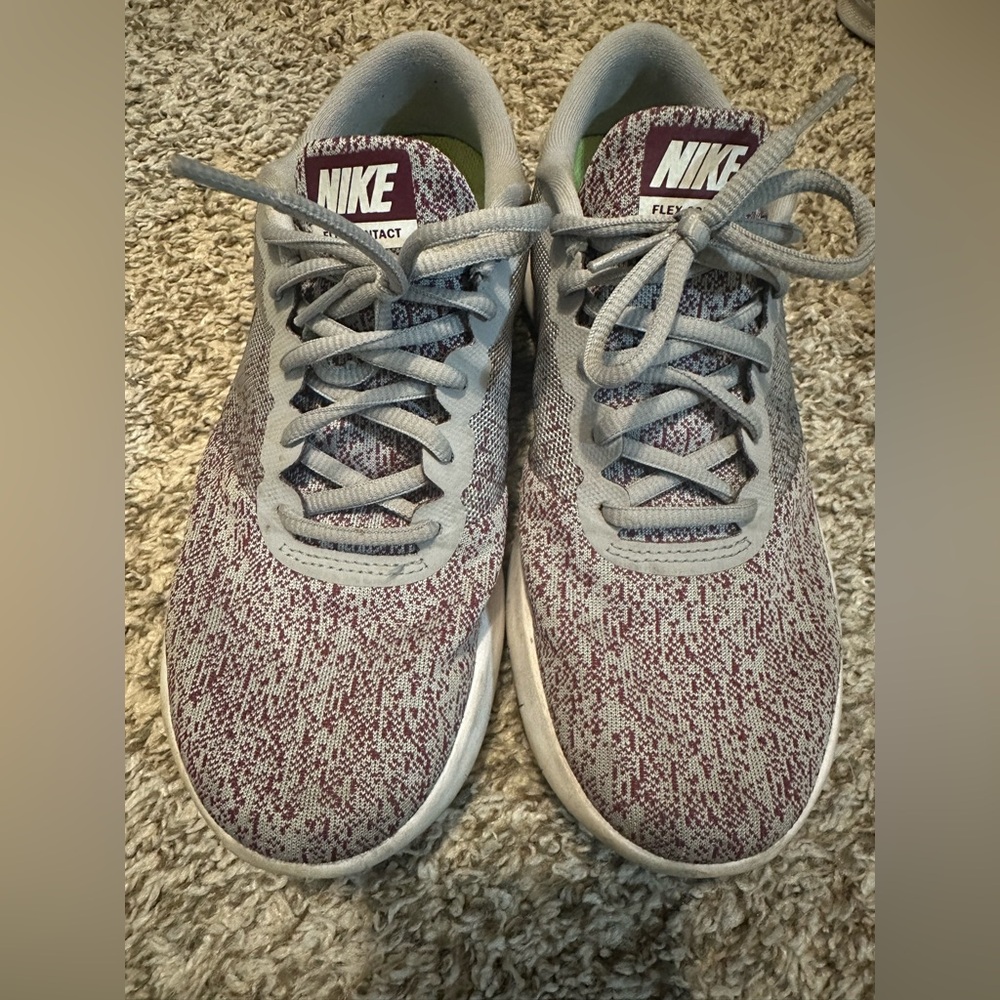 Nike Flex Contact Gray & Purple Running Sneakers Women Size 8